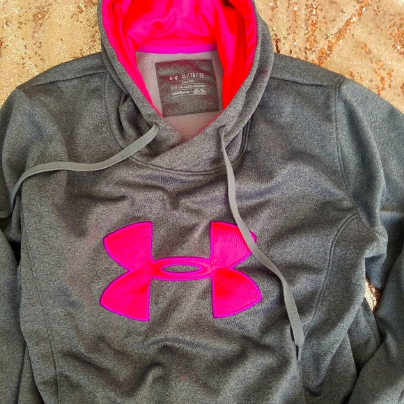 Under Armour Jackets & Blazers - Pink and grey like new under armour hoodie